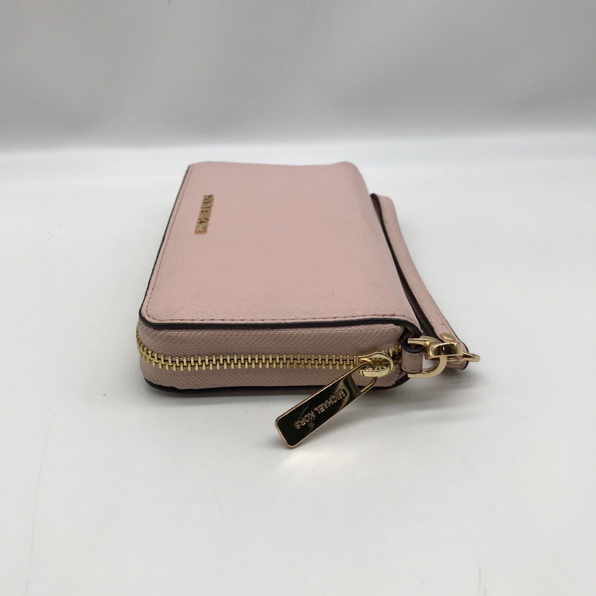 Michael Kors Pink Leather Jet Set Travel Wallet