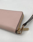 Michael Kors Pink Leather Jet Set Travel Wallet