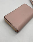 Michael Kors Pink Leather Jet Set Travel Wallet