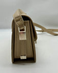 MMS Beige Leather Mini Crossbody Bag