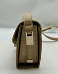 MMS Beige Leather Mini Crossbody Bag