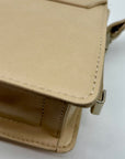 MMS Beige Leather Mini Crossbody Bag