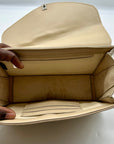MMS Beige Leather Mini Crossbody Bag