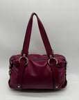 Michael Kors Plum Pebbled Leather Satchel