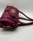 Michael Kors Plum Pebbled Leather Satchel