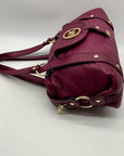 Michael Kors Plum Pebbled Leather Satchel