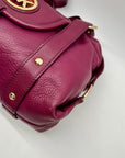 Michael Kors Plum Pebbled Leather Satchel