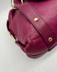 Michael Kors Plum Pebbled Leather Satchel
