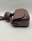 Aspinal Lavender Taupe Pebbled Leather Crossbody