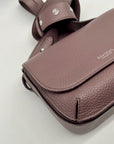 Aspinal Lavender Taupe Pebbled Leather Crossbody