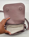 Aspinal Lavender Taupe Pebbled Leather Crossbody