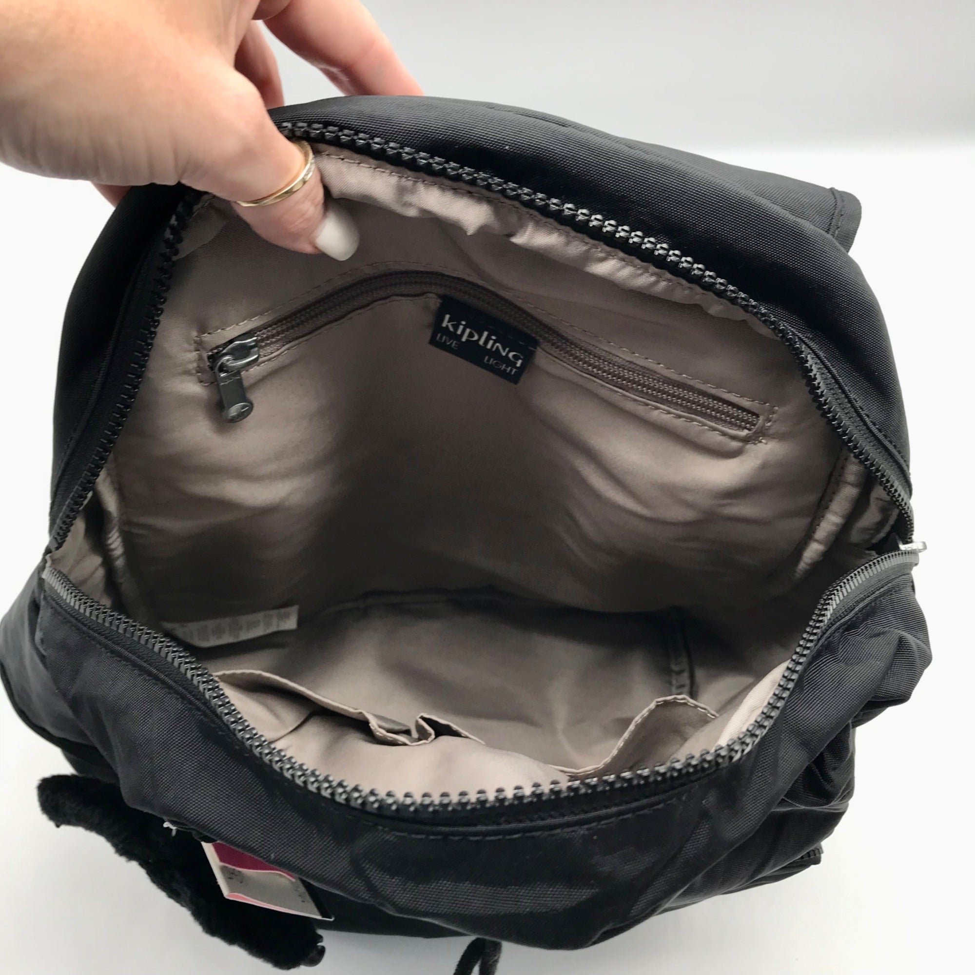 Kipling Black Noir Nylon City Pack Backpack