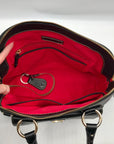 Dooney & Bourke Black Pebbled Grain Leather Domed Aubrey Satchel Bag