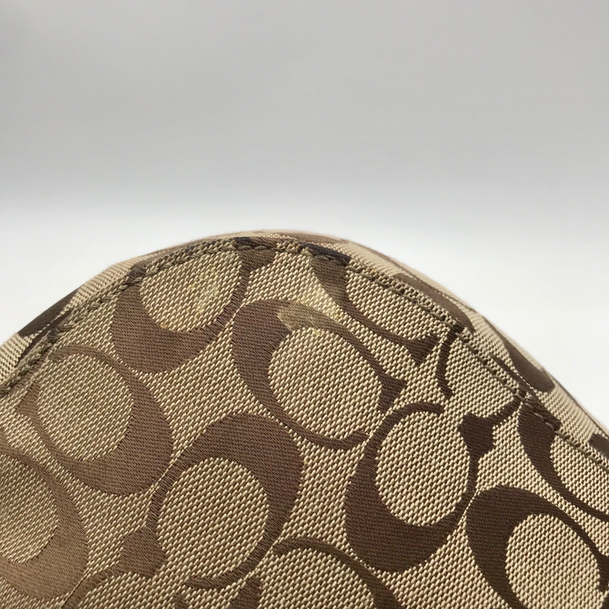 Coach Khaki Jacquard Fabric Crossbody Bag-F14446