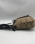 Coach Khaki Jacquard Fabric Crossbody Bag-F14446
