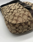 Coach Khaki Jacquard Fabric Crossbody Bag-F14446