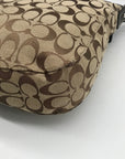 Coach Khaki Jacquard Fabric Crossbody Bag-F14446