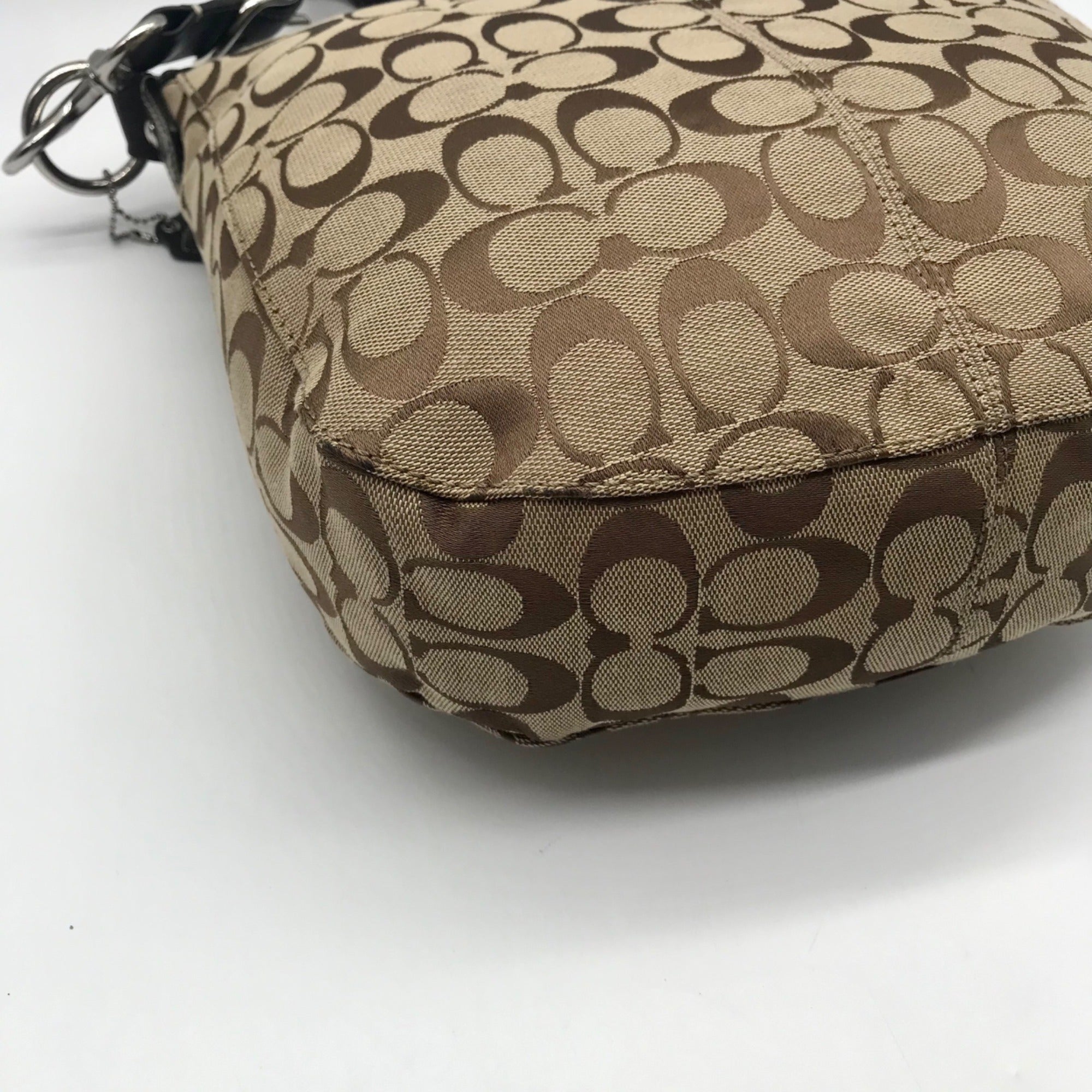 Coach Khaki Jacquard Fabric Crossbody Bag-F14446
