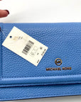 Michael Kors Jet Set Charm French Blue Leather Phone Crossbody