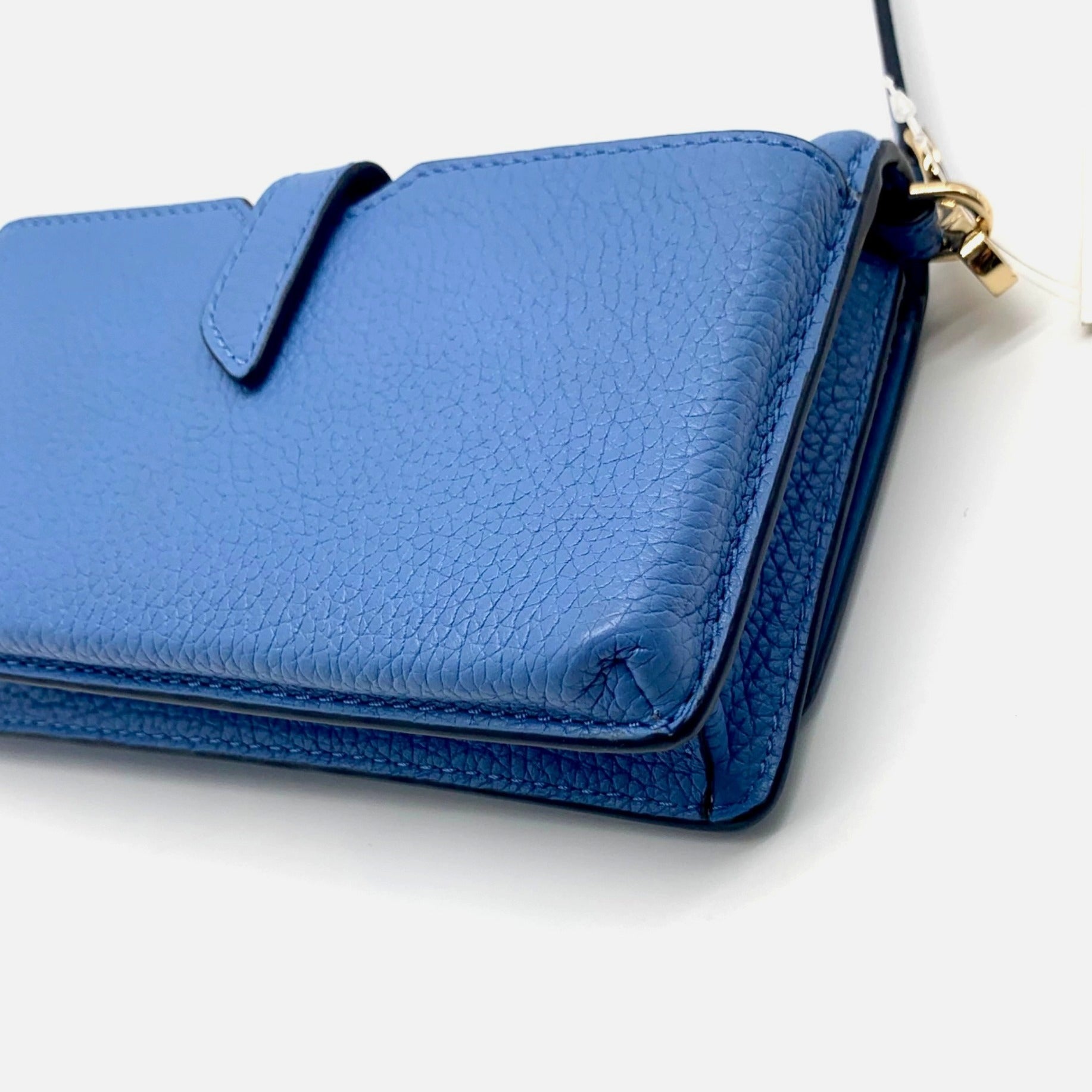 Michael Kors Jet Set Charm French Blue Leather Phone Crossbody