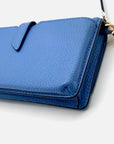 Michael Kors Jet Set Charm French Blue Leather Phone Crossbody