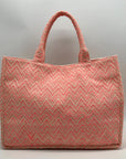 Pink Chevron Pattern Tote Bag