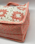 Pink Chevron Pattern Tote Bag