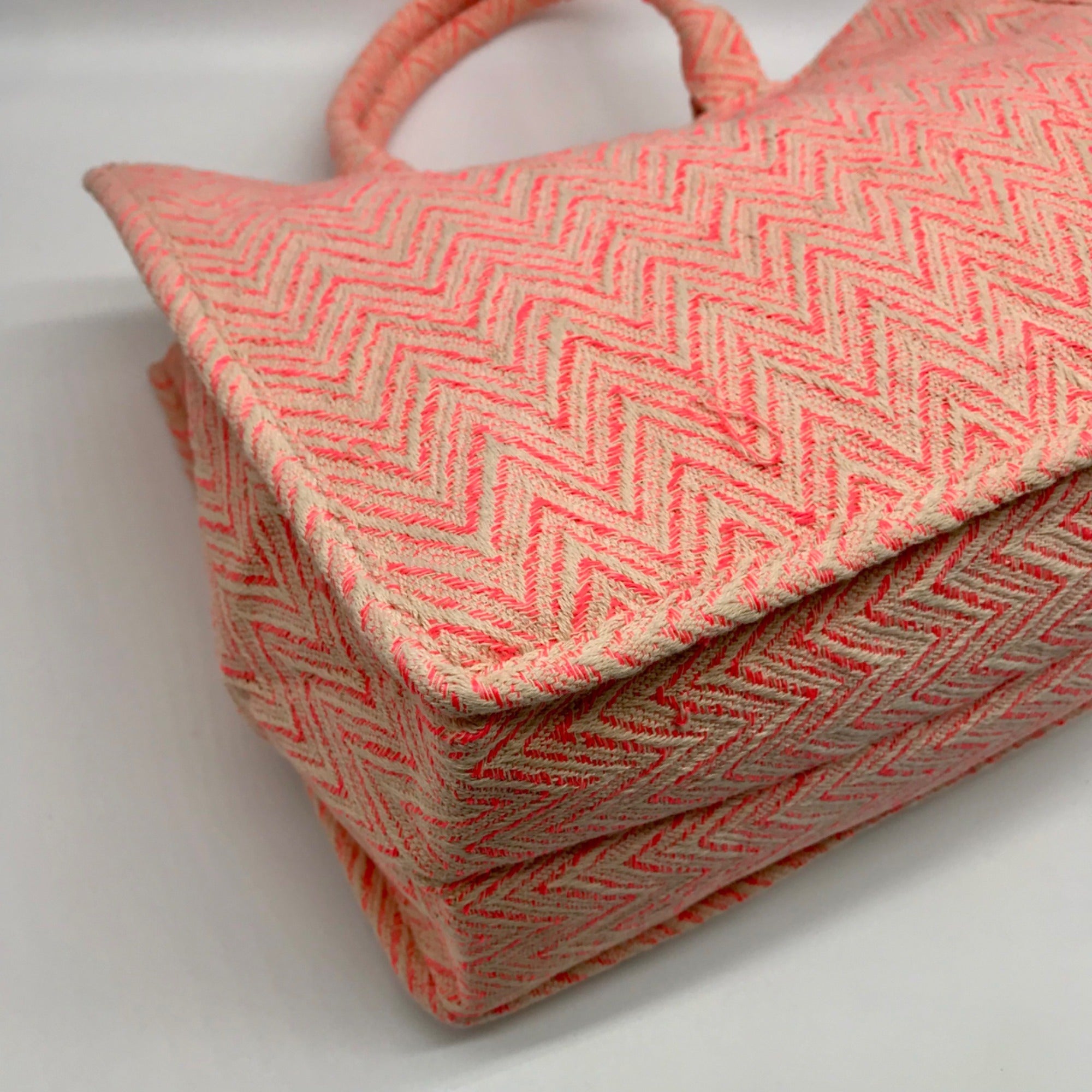 Pink Chevron Pattern Tote Bag