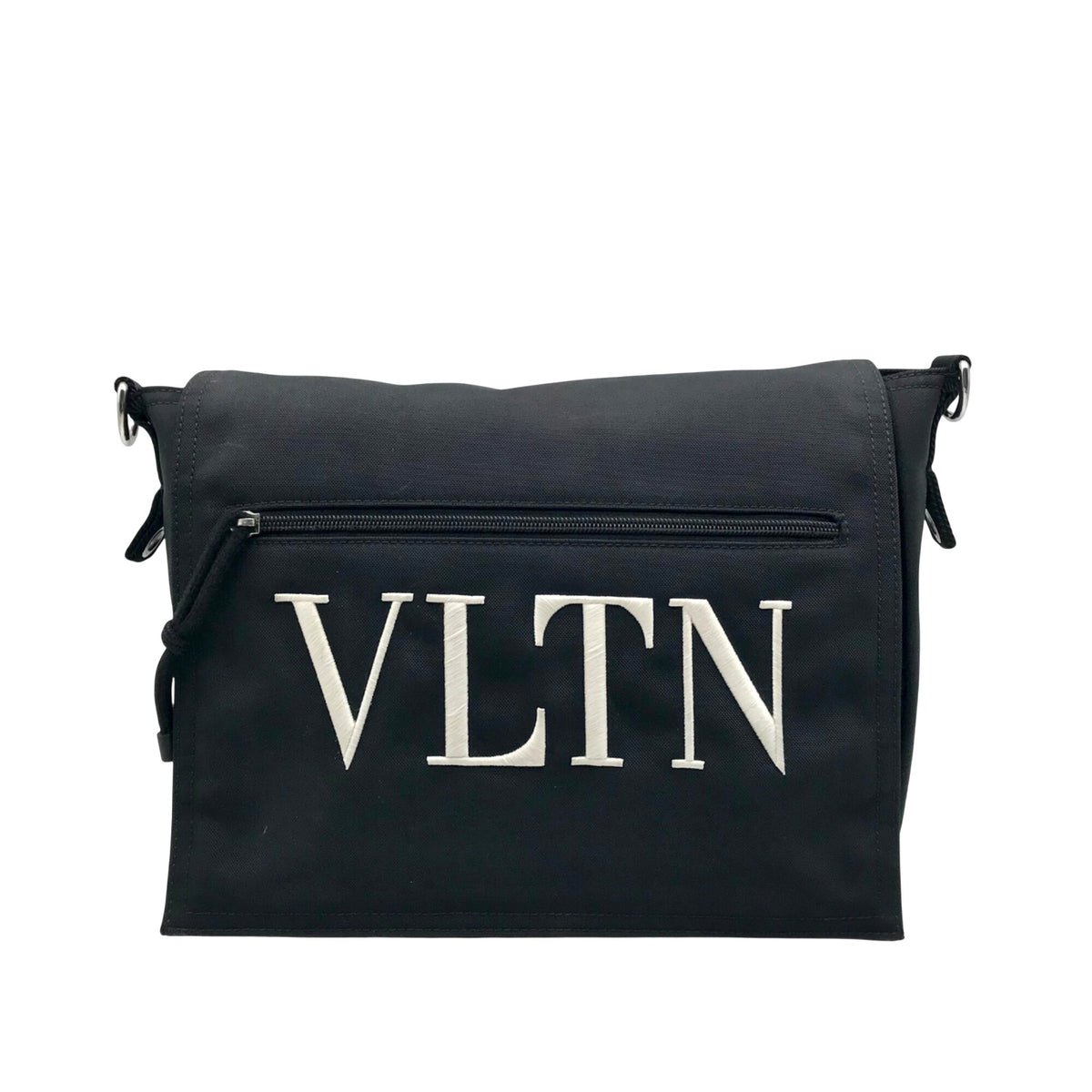 Valentino Garavani Black Nylon Messenger Crossbody Bag