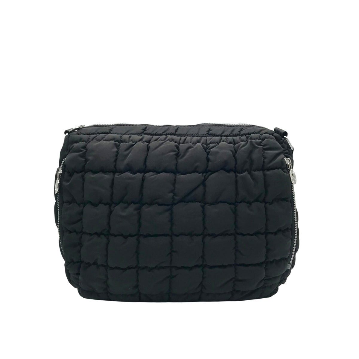 Valentino Orlandi Black Puffy Fabric Crossbody Bag
