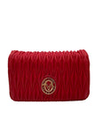 Valentino Orlandi Red Quilted Faux leather Shoulder Bag