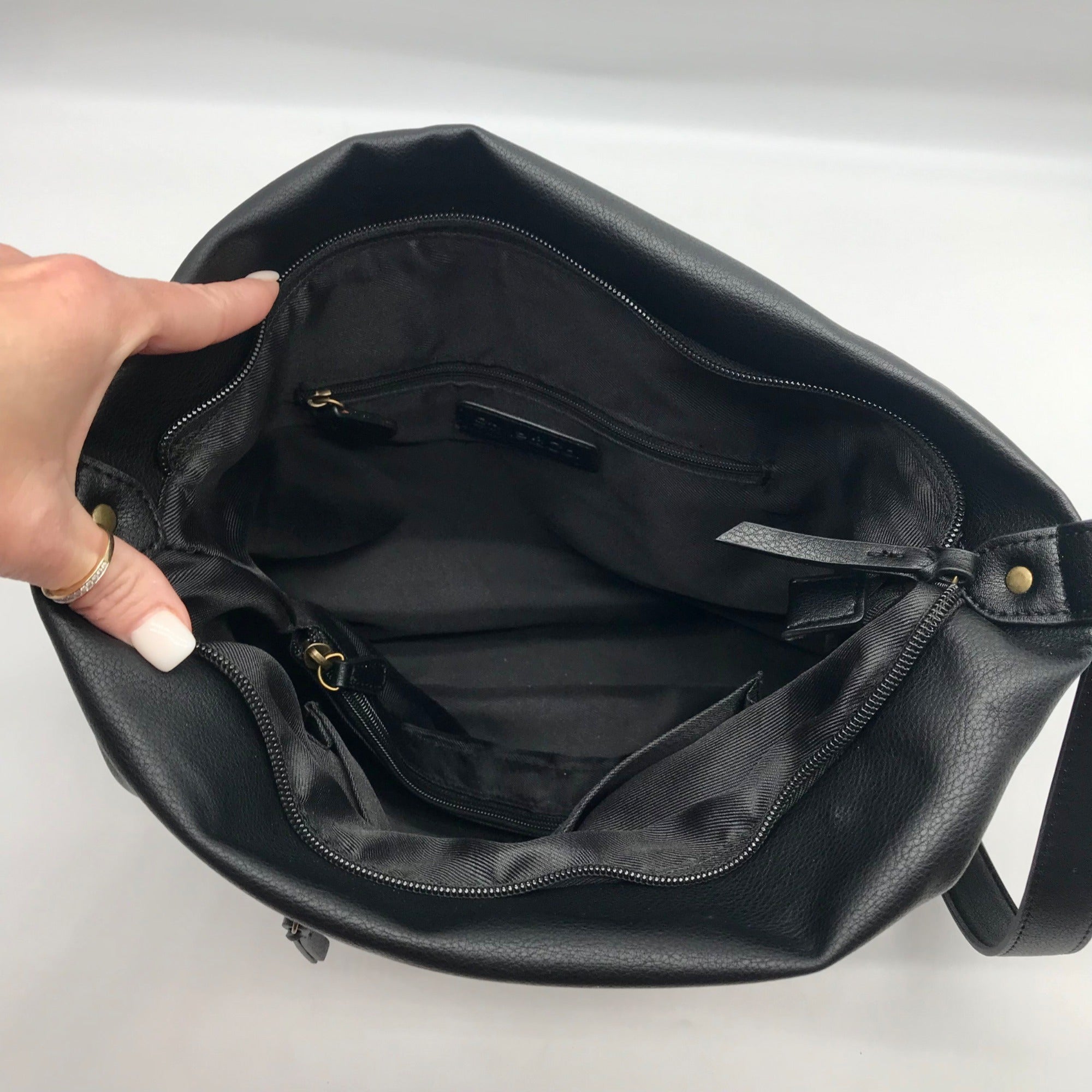 Style &amp; Co Black Hudsonn Convertible Hobo Bag