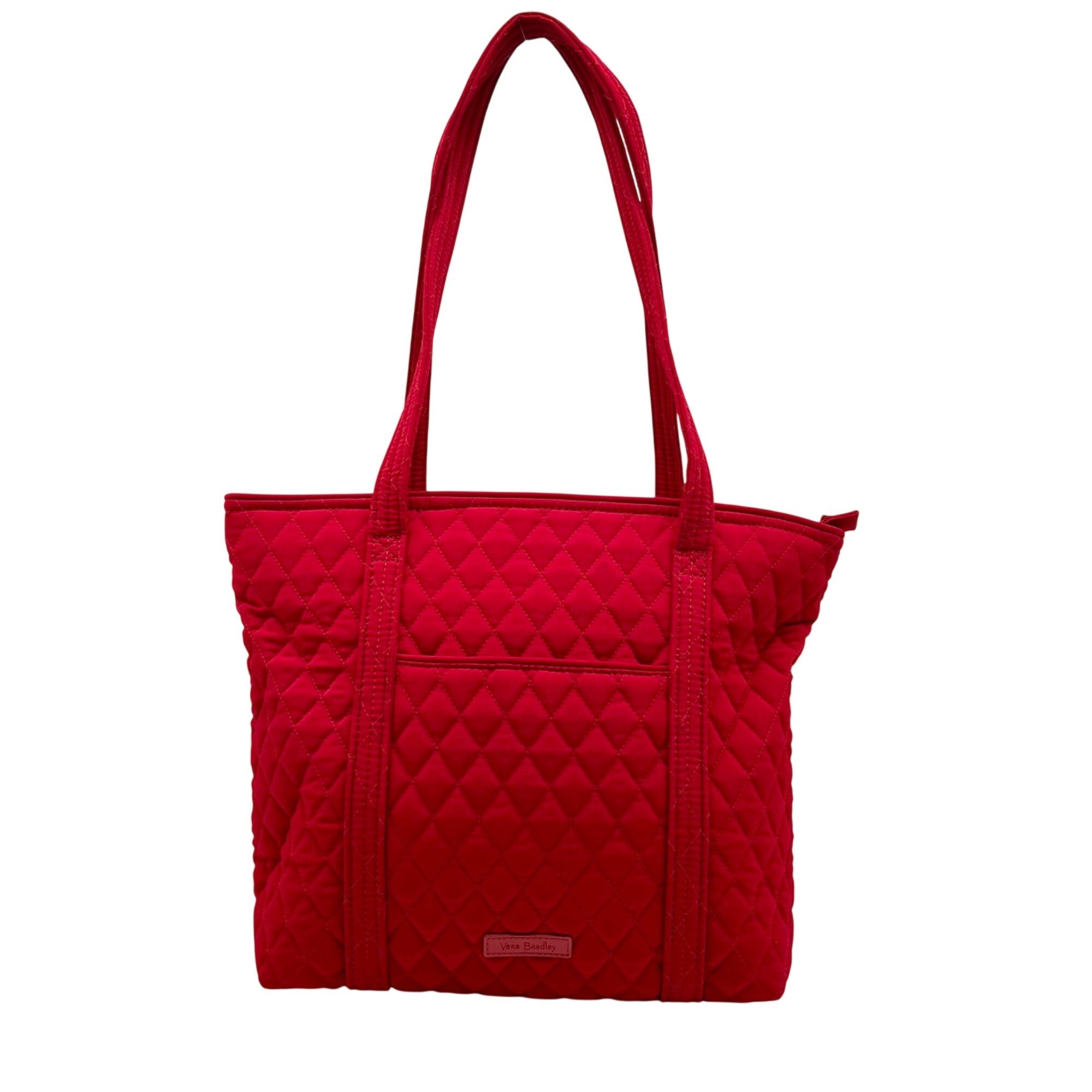 Vera Bradley Red Quilted Fabric Vera Shoulder Bag 