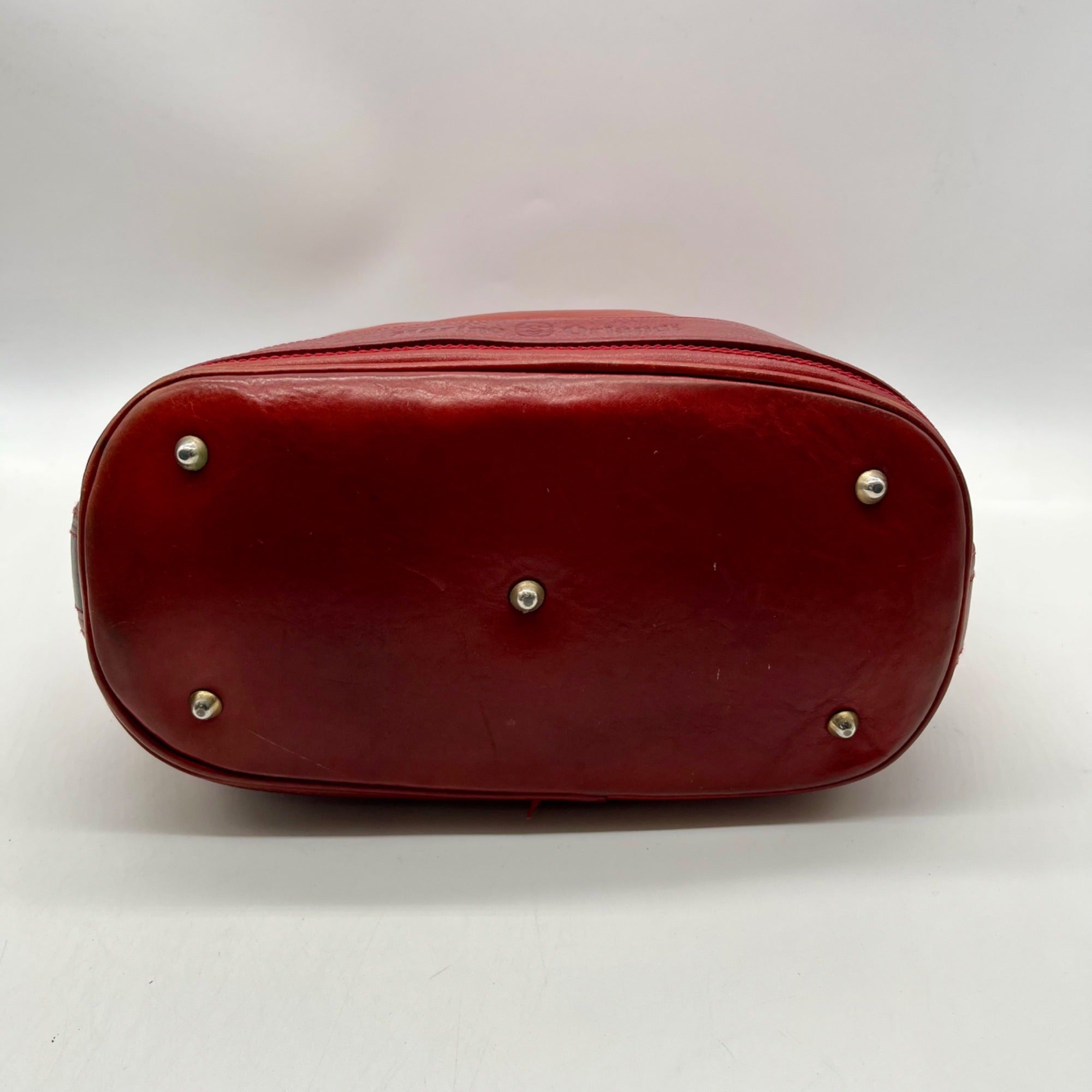 Marino Orlandi Genuine Red Leather Crossbody Bag