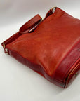 Marino Orlandi Genuine Red Leather Crossbody Bag