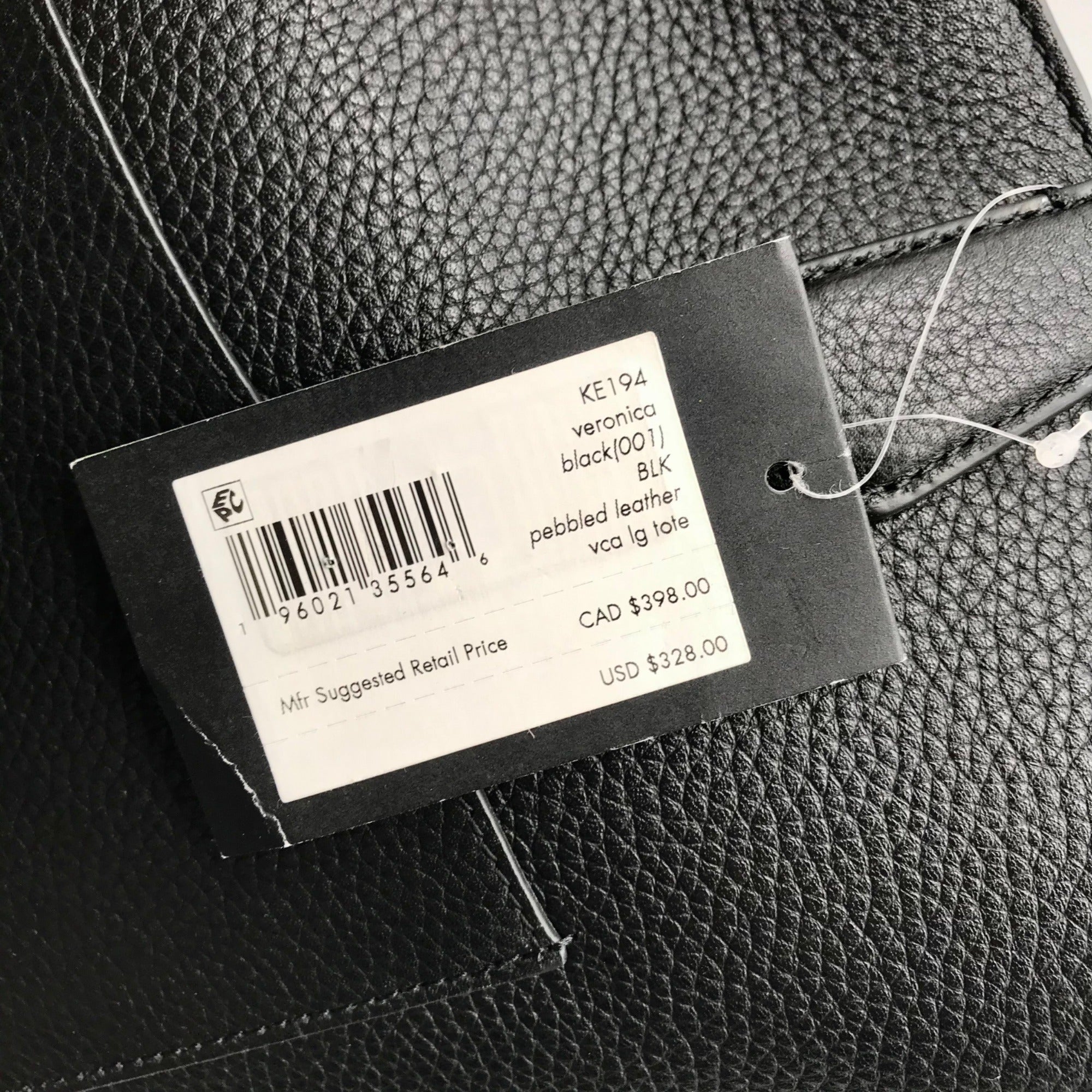 Kate Spade Black Pebbled Leather Veronica Tote Bag