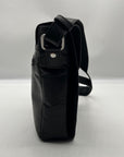 Mancini Black Leather Crossbody Bag