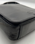 Mancini Black Leather Crossbody Bag