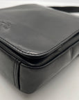 Mancini Black Leather Crossbody Bag