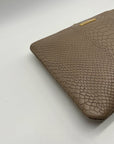 Gigi New York Grey All-In-One Python-Embossed Leather Clutch