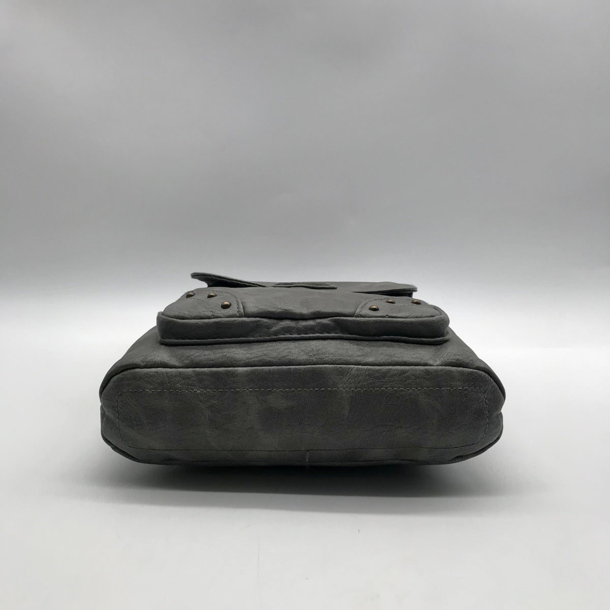 Stone Mountain Grey Faux Leather Crossbody Bag
