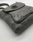 Stone Mountain Grey Faux Leather Crossbody Bag