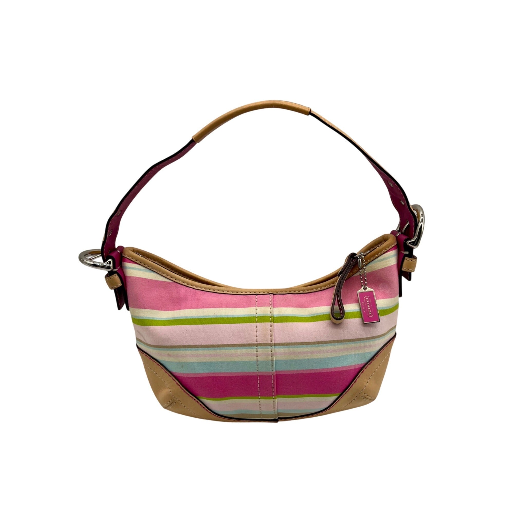Vintage Coach Soho Stripe Hobo Shoulder Bag