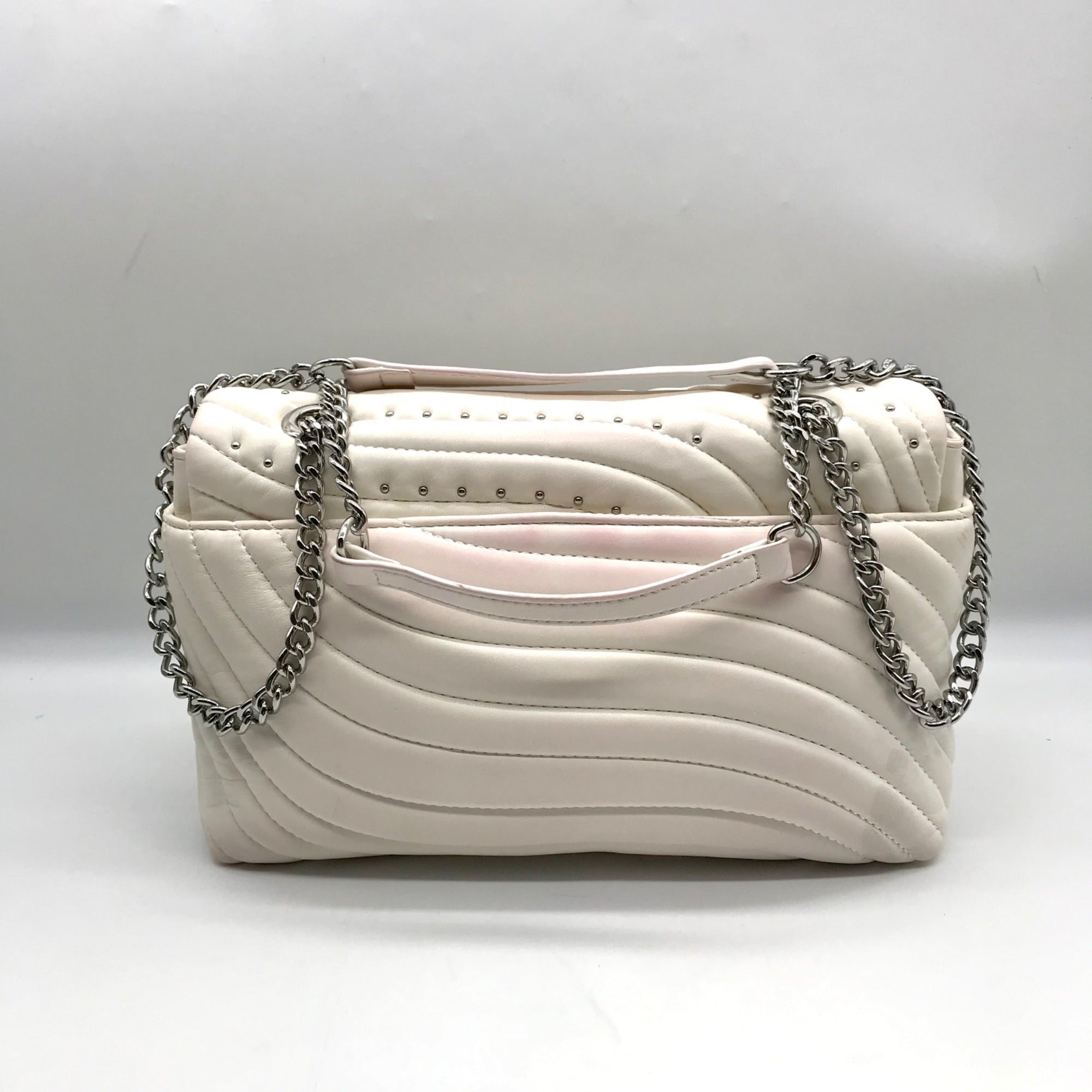 I.N.C. White Soft Ajae Galaxy Quilted Shoulder Bag