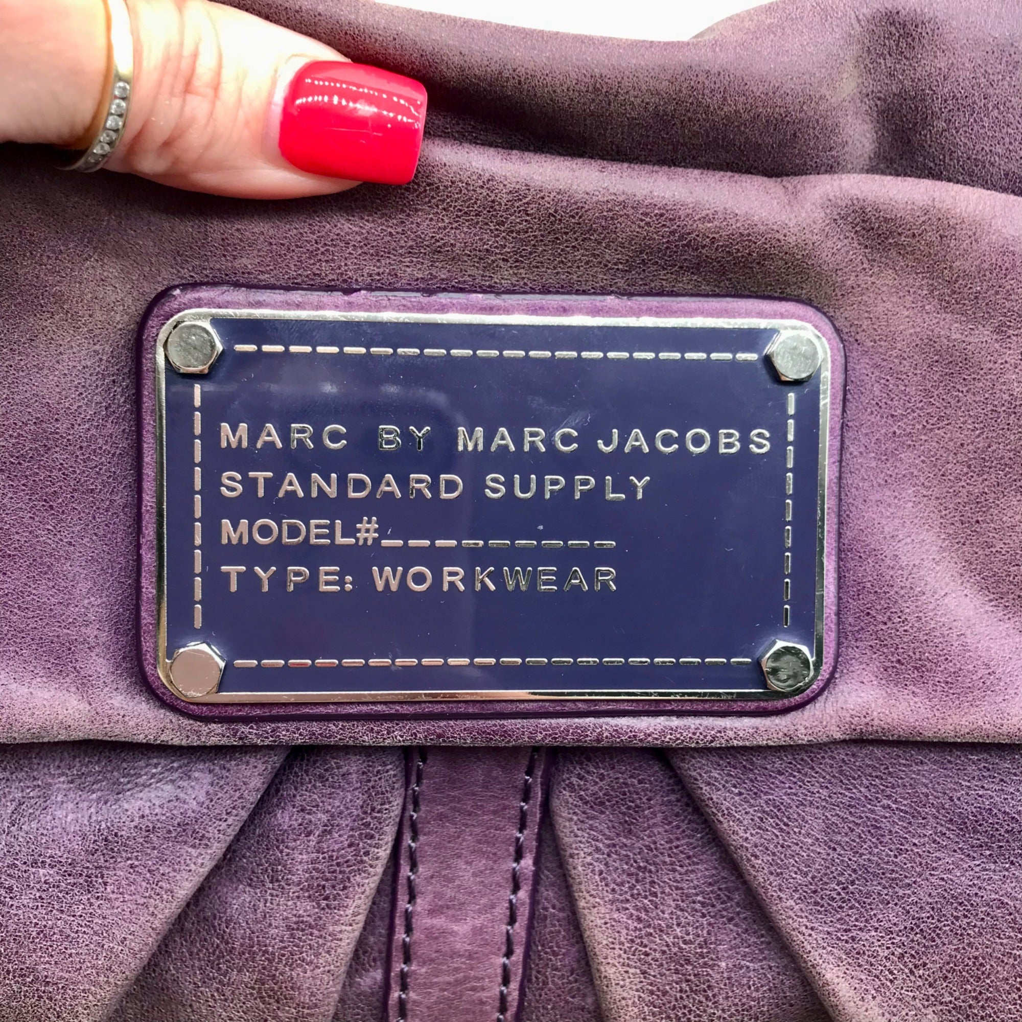 Marc Jacobs Purple Leather Standard Supply Workwear Hobo Bag