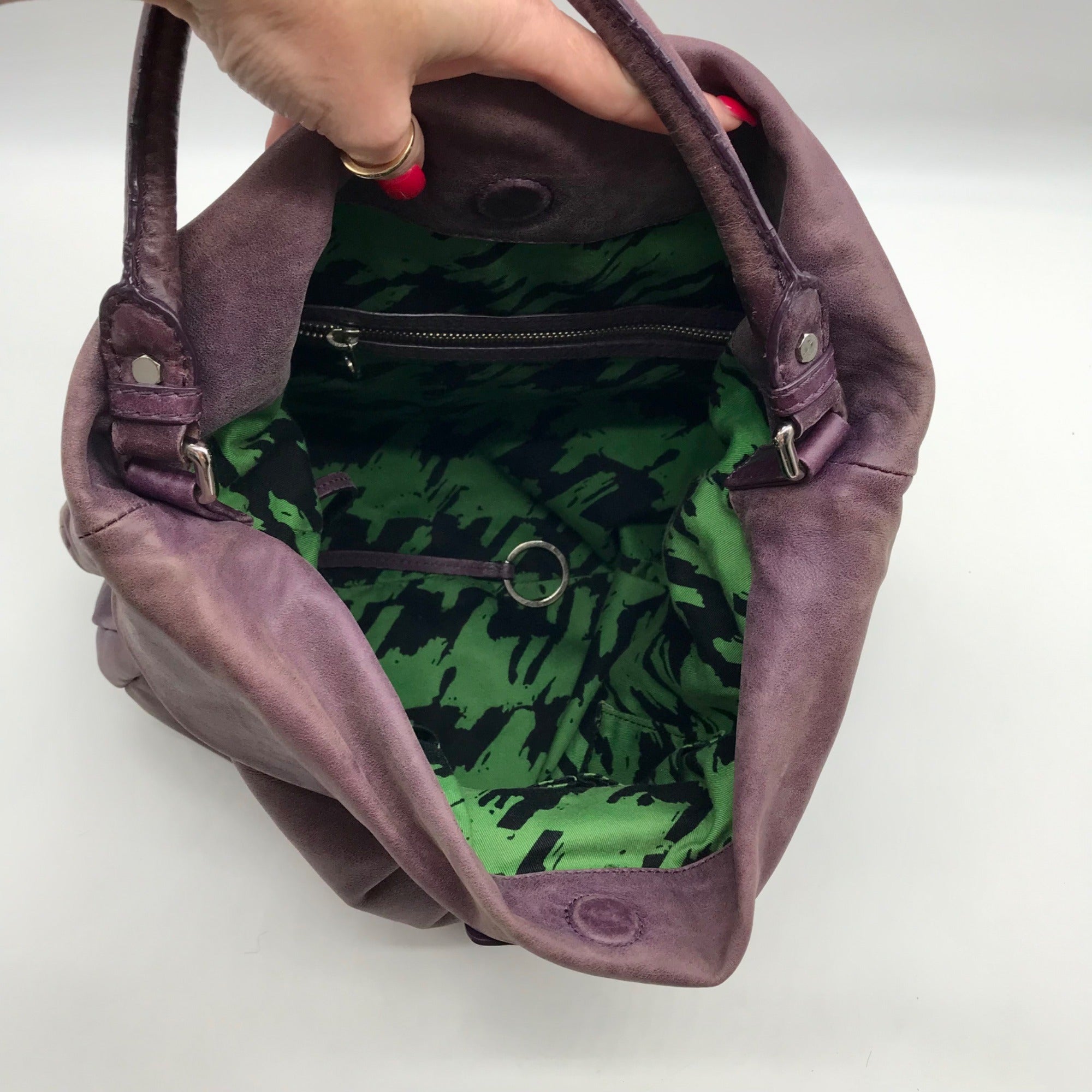 Marc Jacobs Purple Leather Standard Supply Workwear Hobo Bag