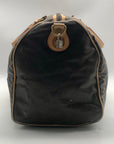 Hunting World Brown Geometric Print Coated Canvas Duffel Bag