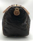 Hunting World Brown Geometric Print Coated Canvas Duffel Bag
