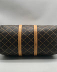 Hunting World Brown Geometric Print Coated Canvas Duffel Bag