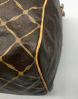 Hunting World Brown Geometric Print Coated Canvas Duffel Bag